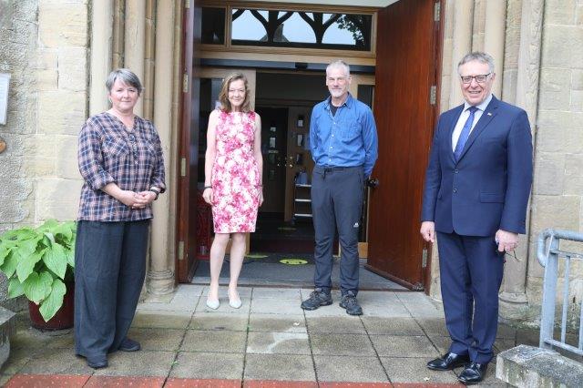 Gillian with colleagues Councillor Rachael King, Councillor Leslie Manson and Interim Chief Executive John Mundell